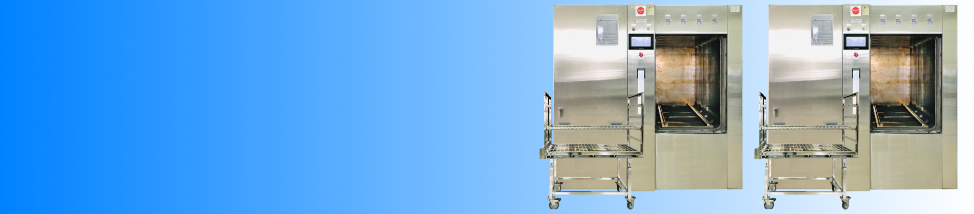 Thiết bị hấp tiệt trùng, cửa trượt ngang, PLC