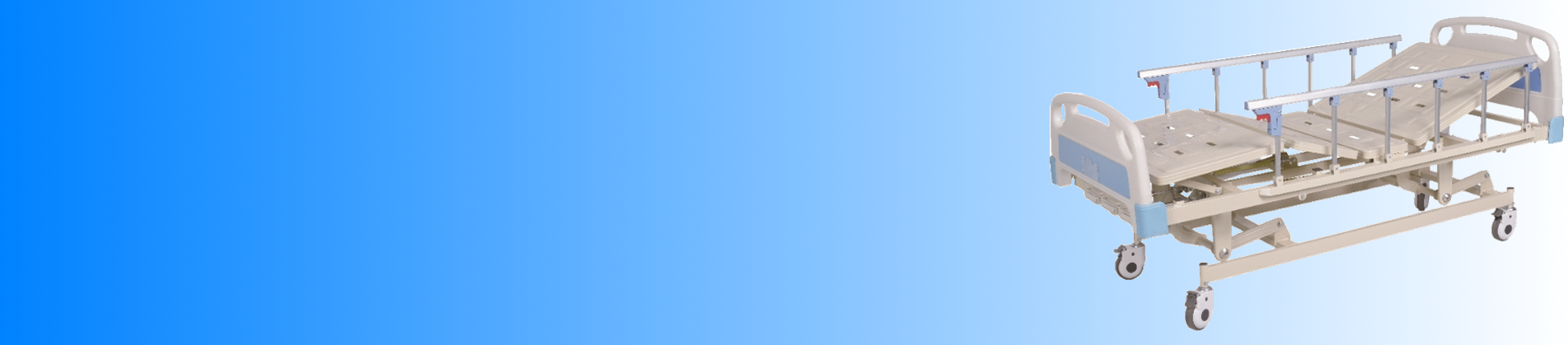 Three Cranks Manual Medical Bed.