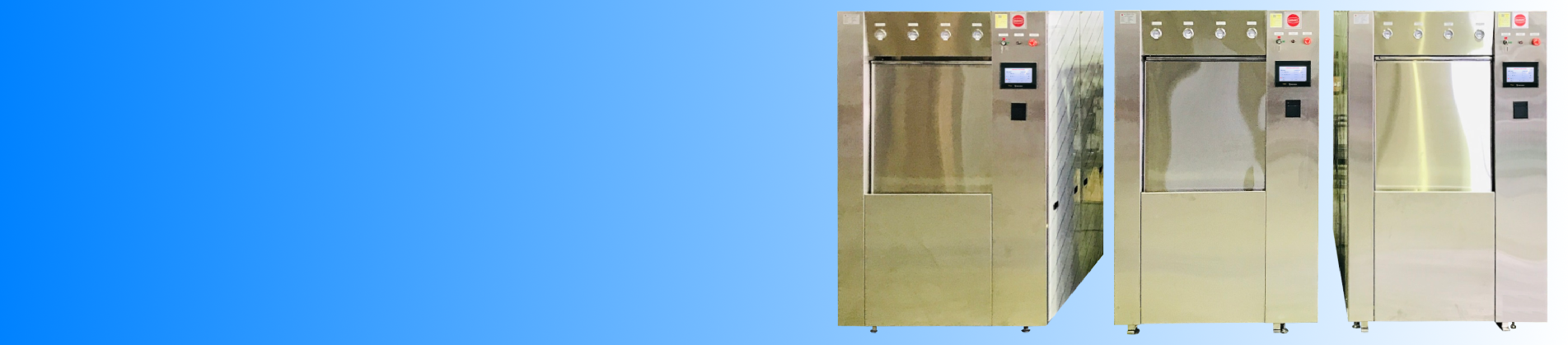 Steam Sterilizer, vertical sliding door, PLC (Programmable Logic Controller)