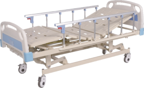 Three Cranks Manual Medical Bed.