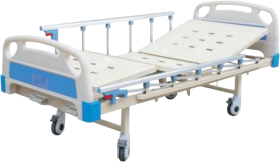 Double Cranks Manual Medical Bed, individual brake